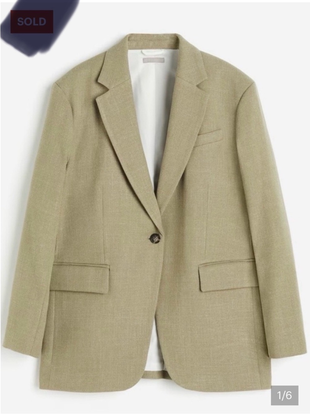 NWT! H&M Sage Green Woven Oversized Style Blazer